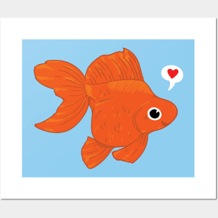 Goldfish love Posters and Art